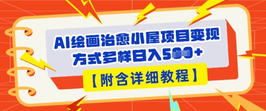 AI绘画治愈小屋项目，变现方式多样，小白也能操作(附详细教程)-阳光学社