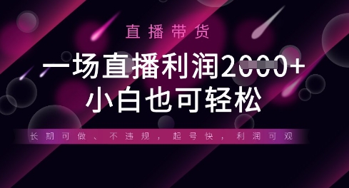 半无人直播带货，一场利润数张，适合所有平台玩法，小白也可轻松-阳光学社